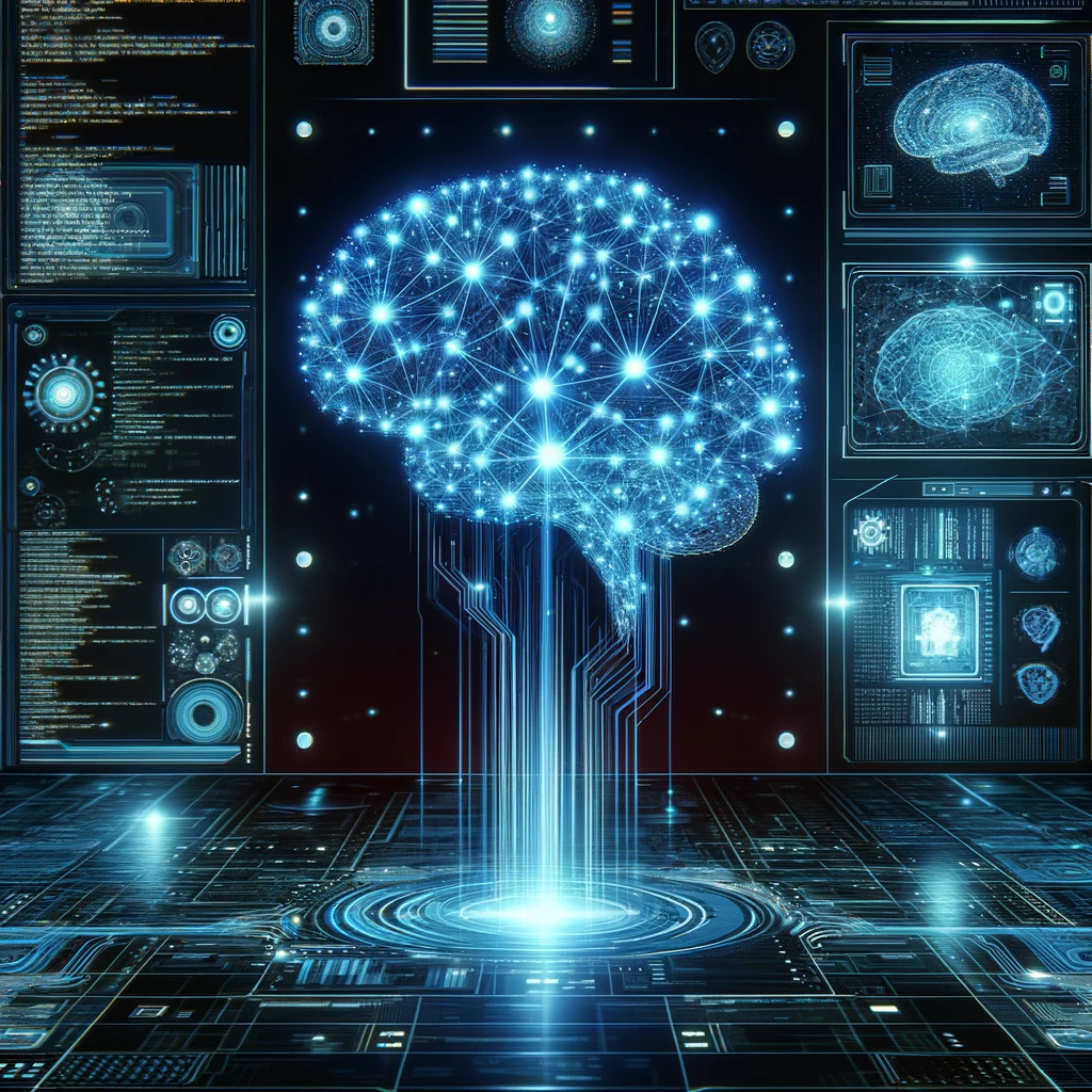 A creative illustration of an advanced artificial intelligence concept